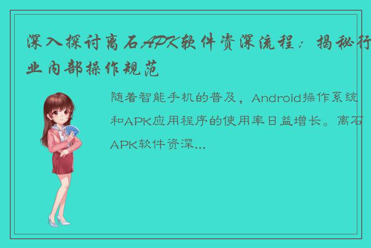 深入探讨离石APK软件资深流程：揭秘行业内部操作规范